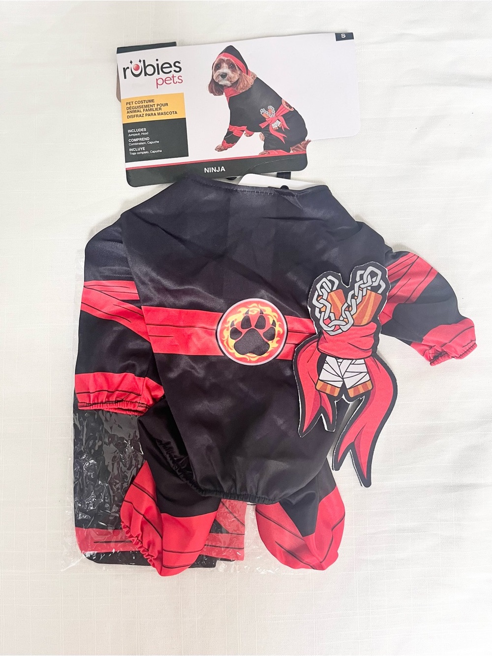 Robies Pets Dog Halloween Ninja costume S